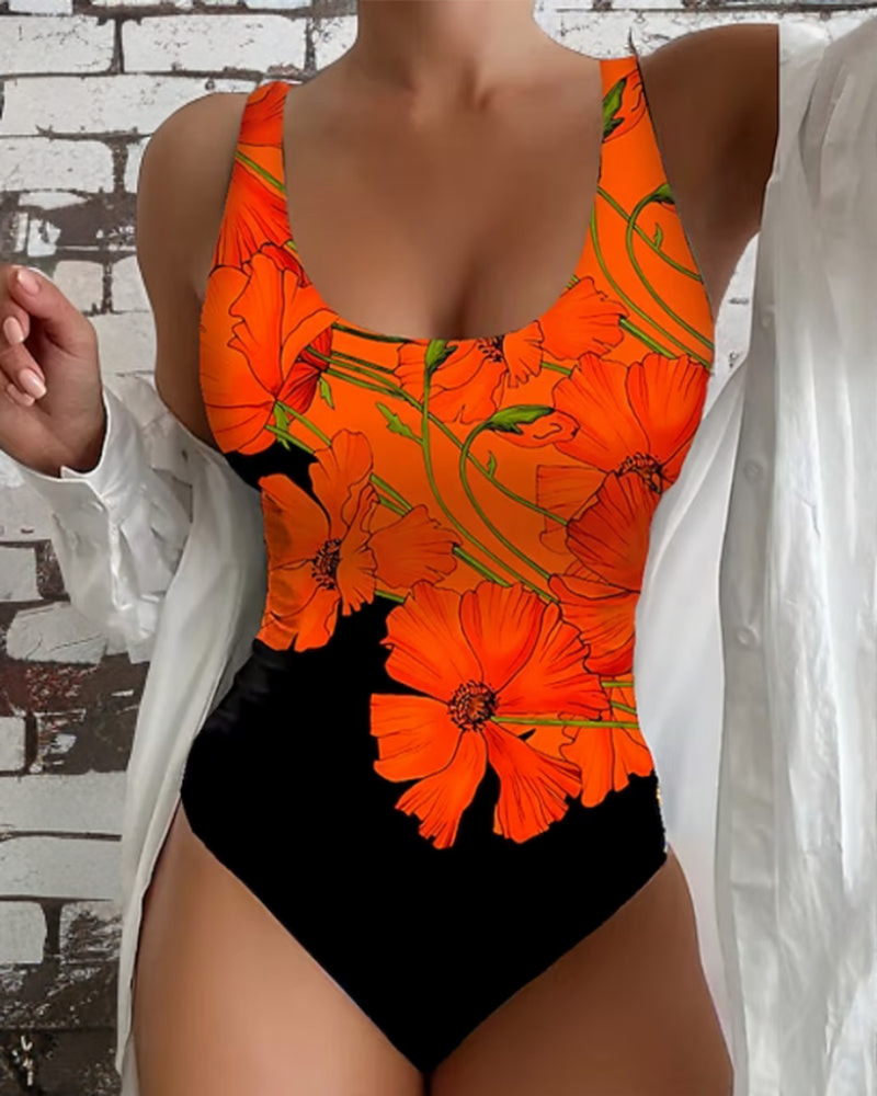 Lucy - Elegante eendelige badpak met bloemenprint