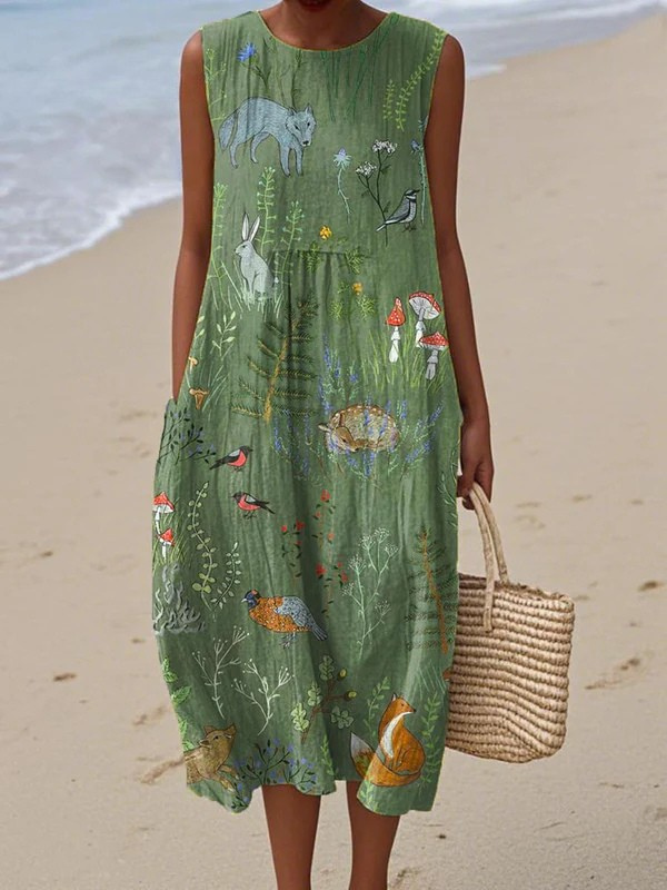 Speranza | Midi Jurk Woodland