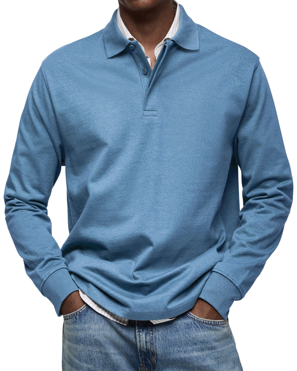Max | Luxe poloshirt met lange mouwen