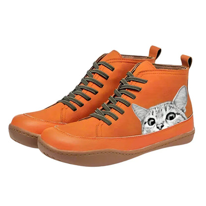 Leren laarzen voor kattenfans