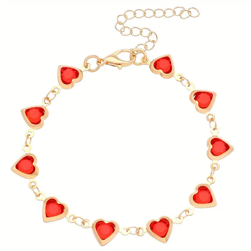 Stylish gouden armband met verfijnde granaatstenen