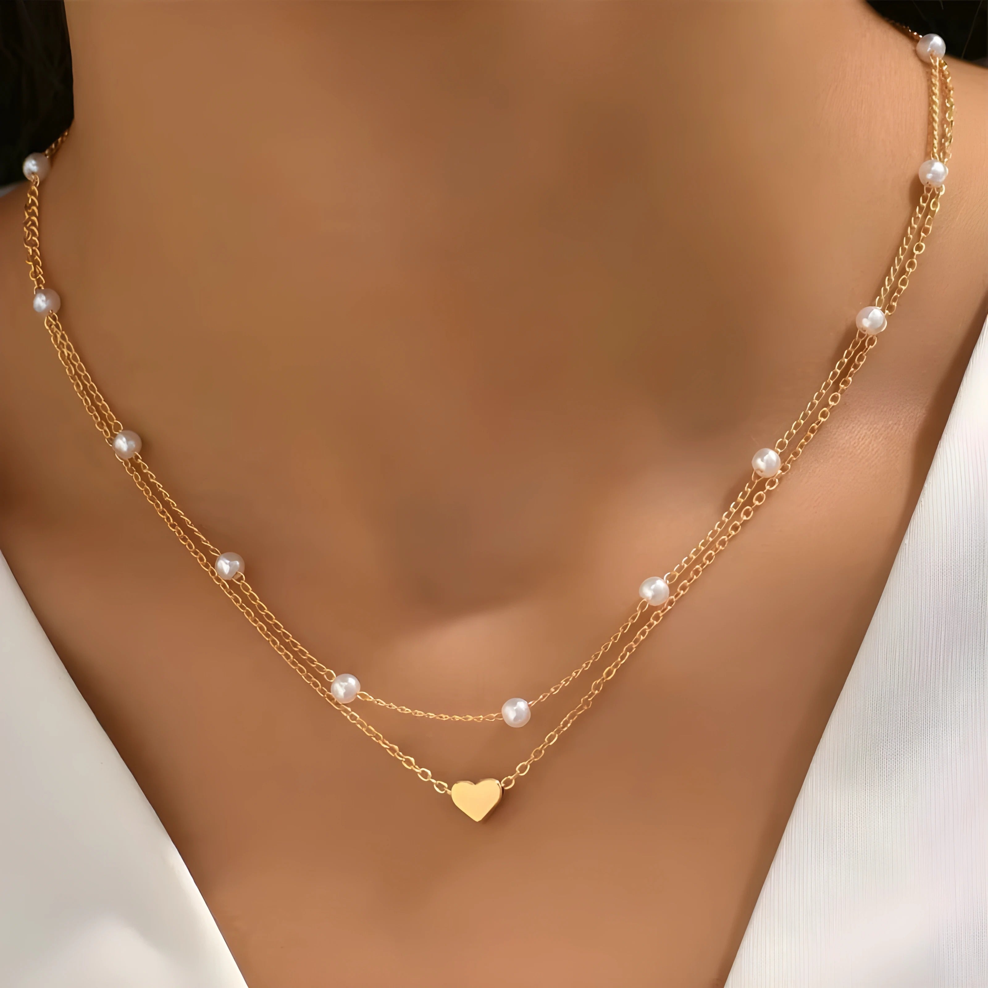 Maëlle – Layered Pearl Necklace
