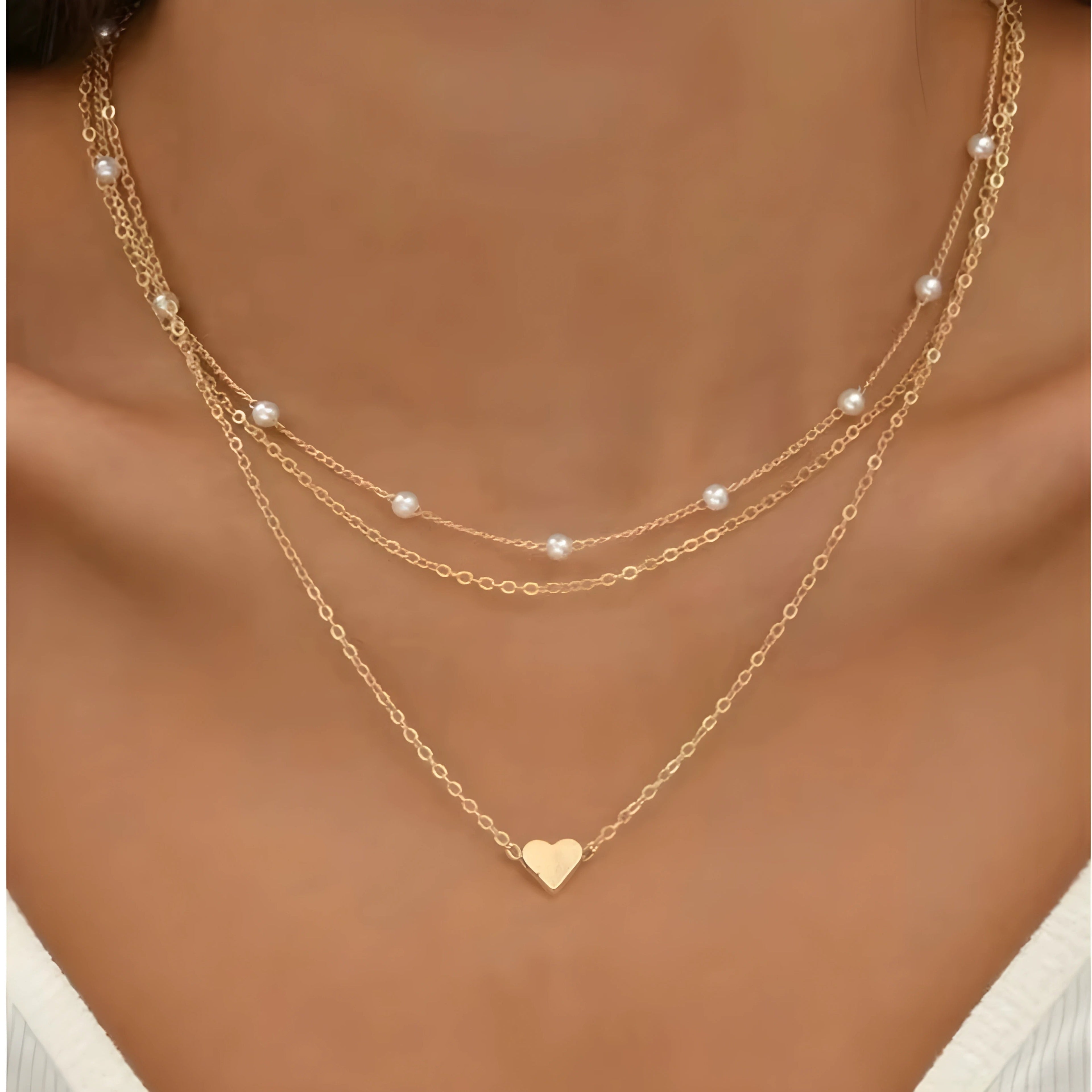 Maëlle – Layered Pearl Necklace