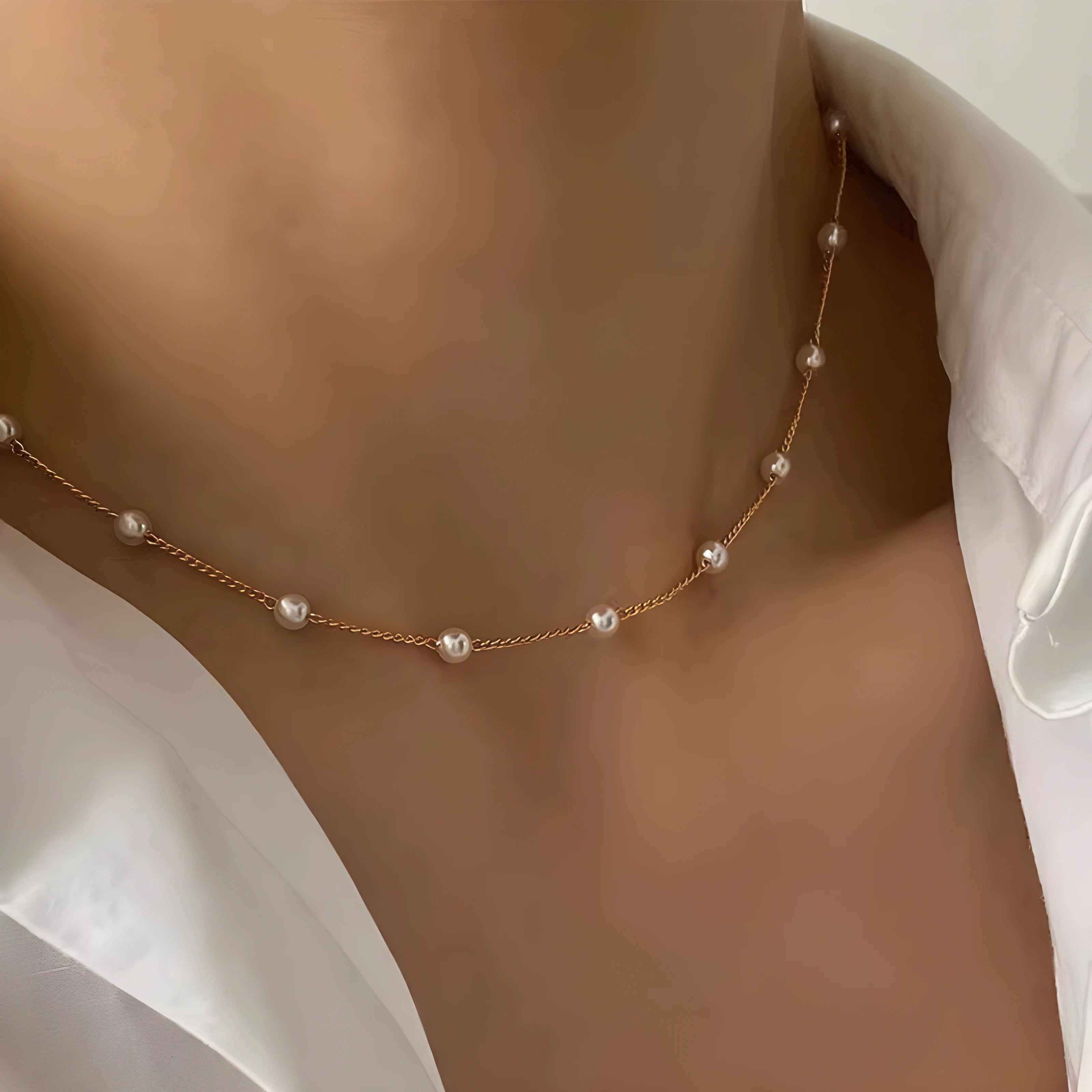 Maëlle – Layered Pearl Necklace