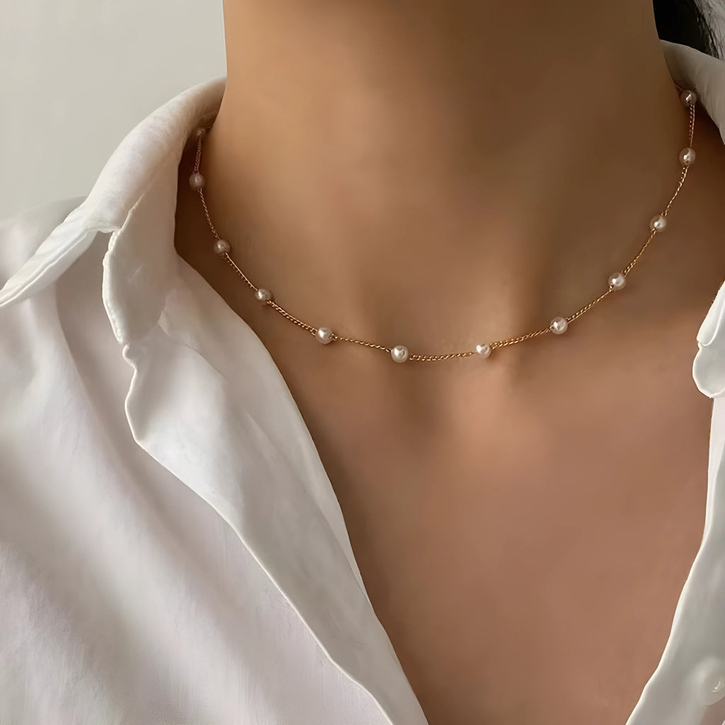 Maëlle – Layered Pearl Necklace