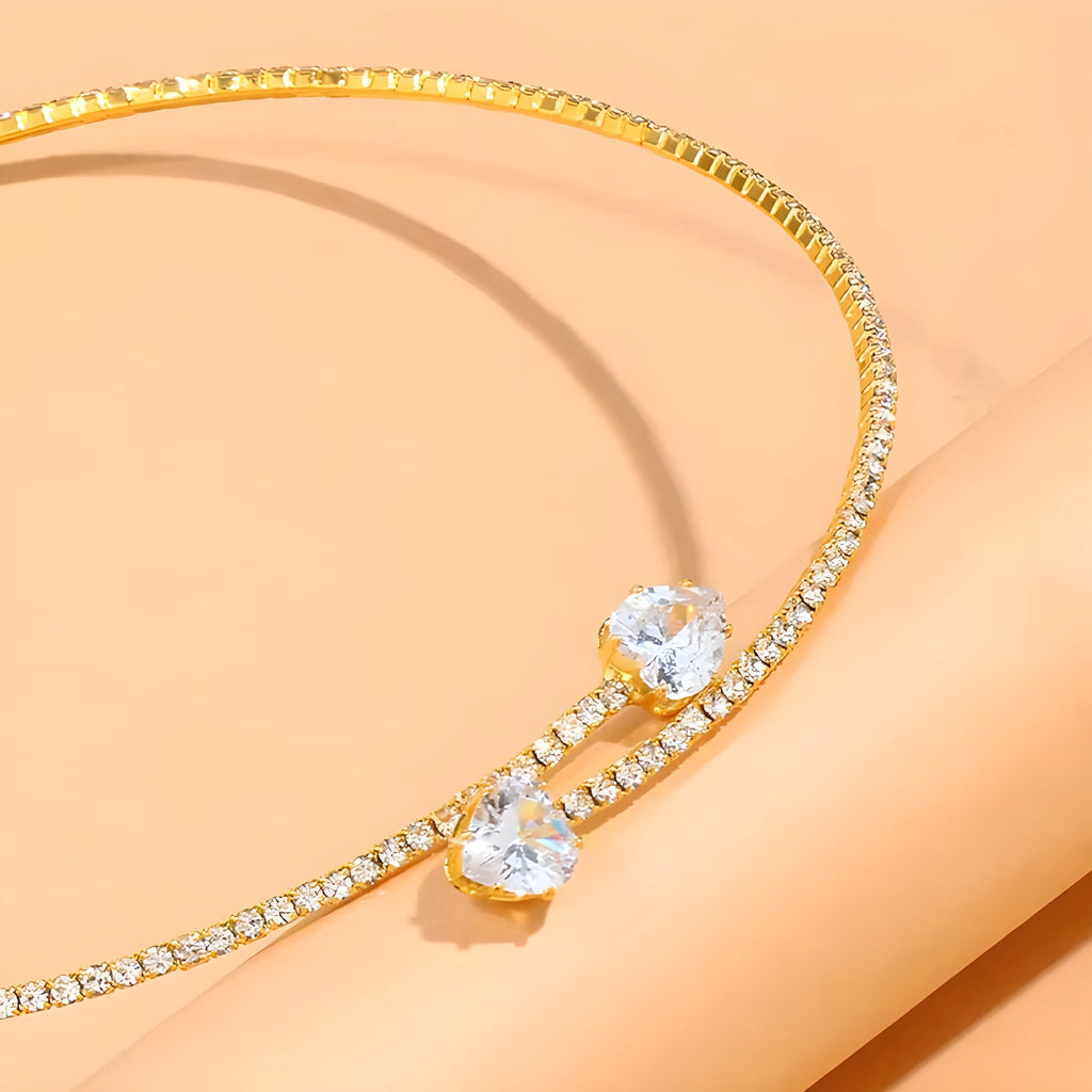 Ophélie – Open Choker with Zirconia Stones