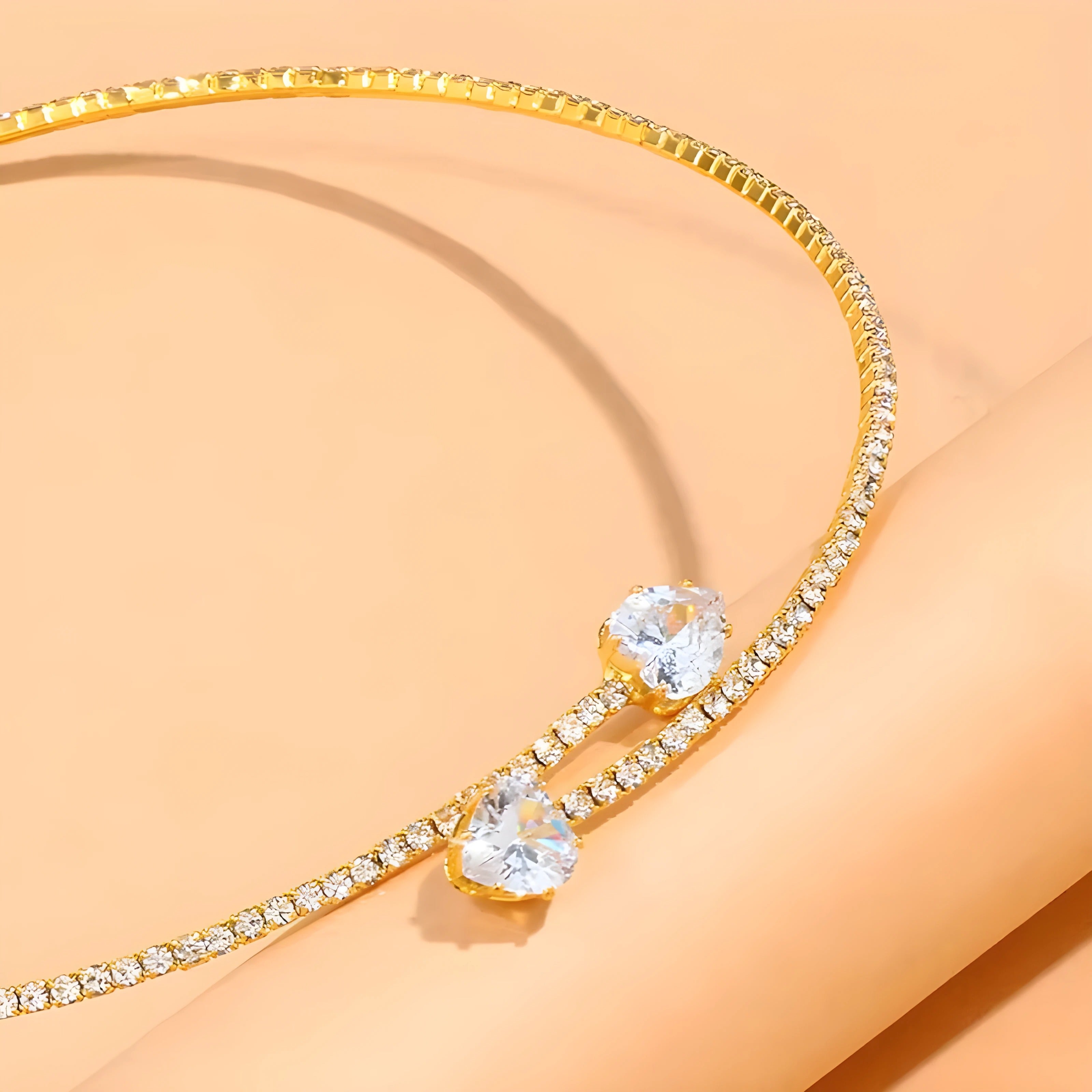 Ophélie – Open Choker with Zirconia Stones