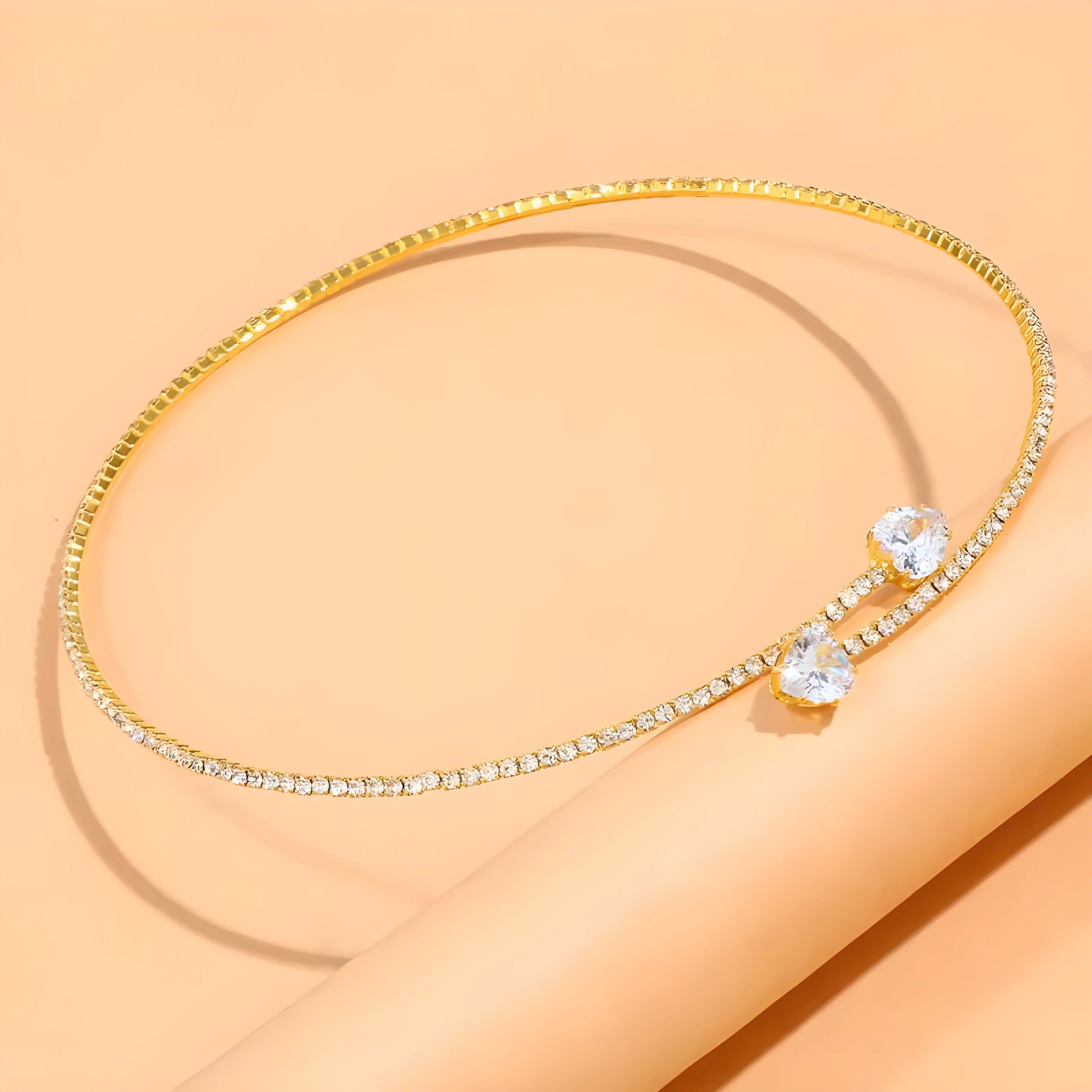 Ophélie – Open Choker with Zirconia Stones