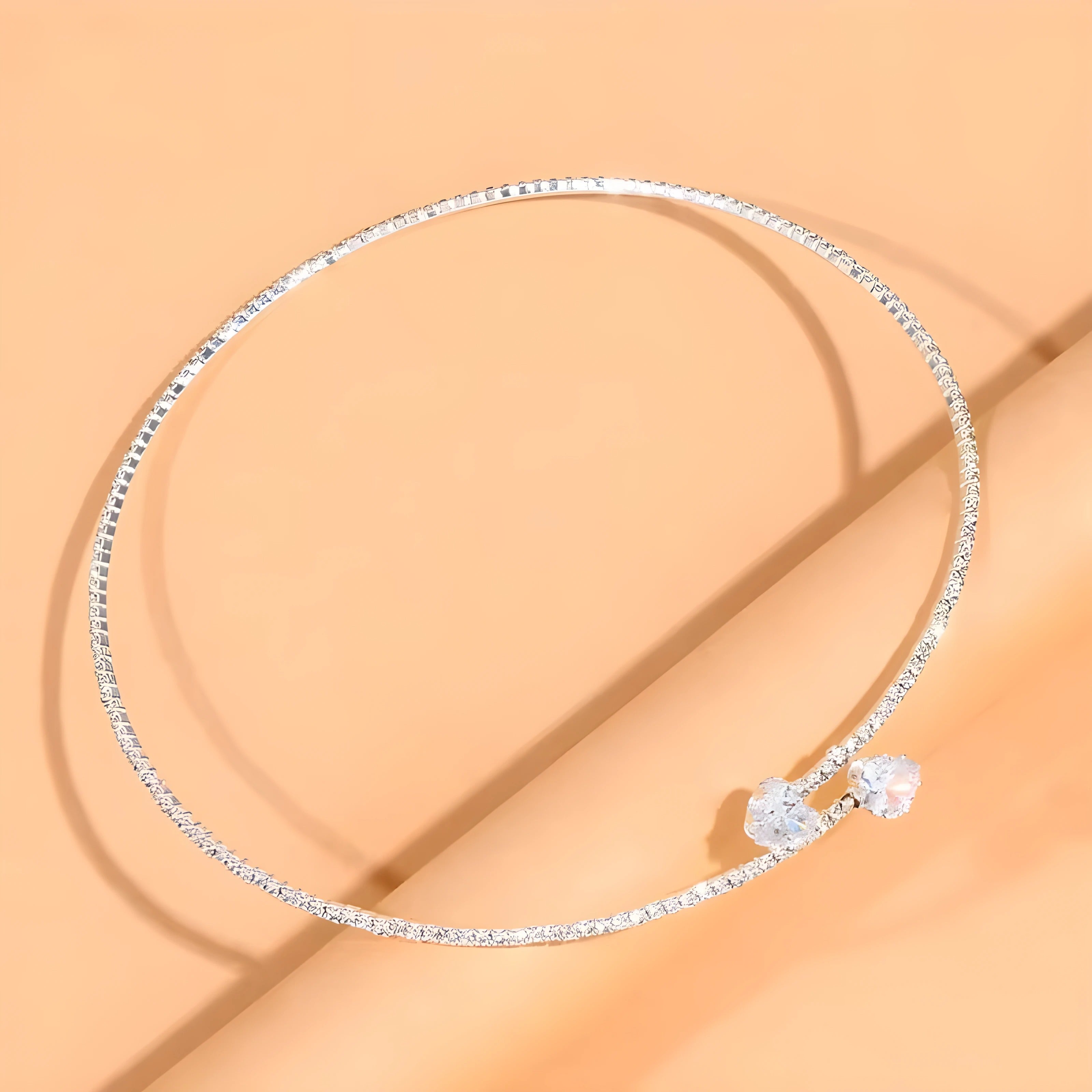 Ophélie – Open Choker with Zirconia Stones