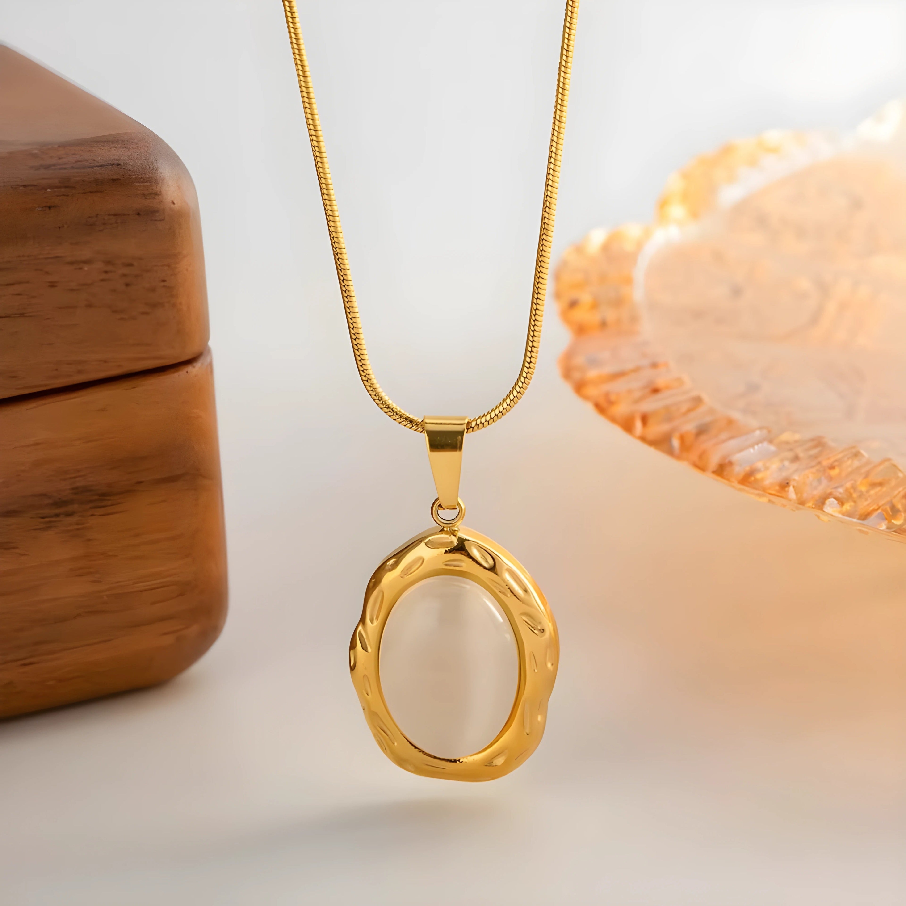 Maëlys – Gouden Organische Hanger