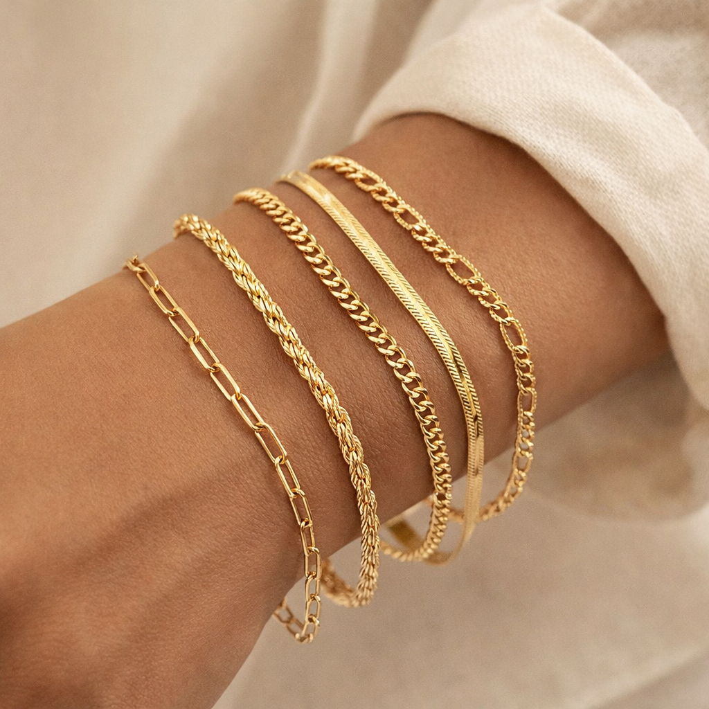 Elise Gouden Armbandenset – Tijdloos en Elegant