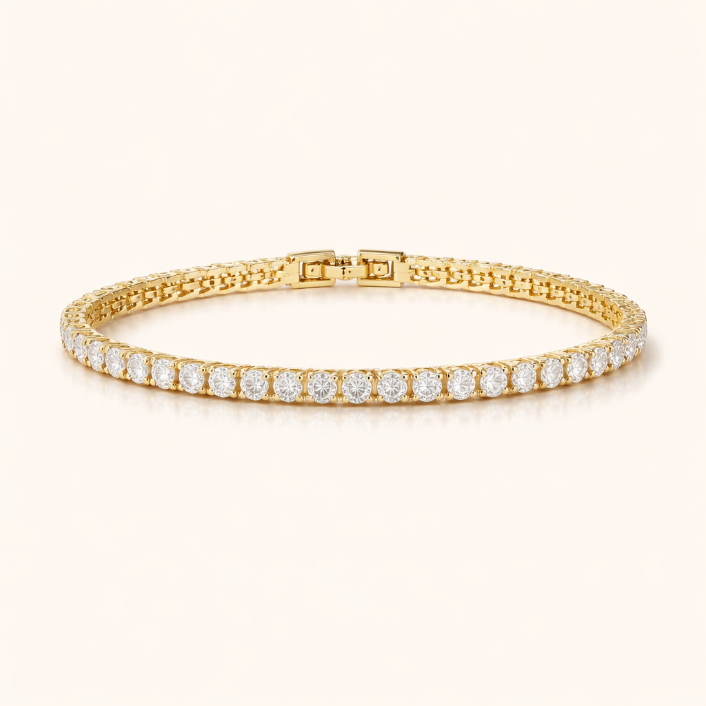 Lustra Moissanite Armband – Luxe Gouden Glans
