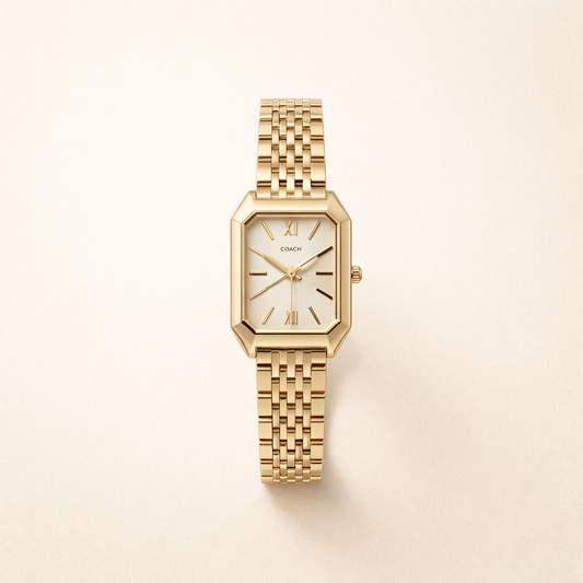 Elegante gouden horloge met verfijnde schakels