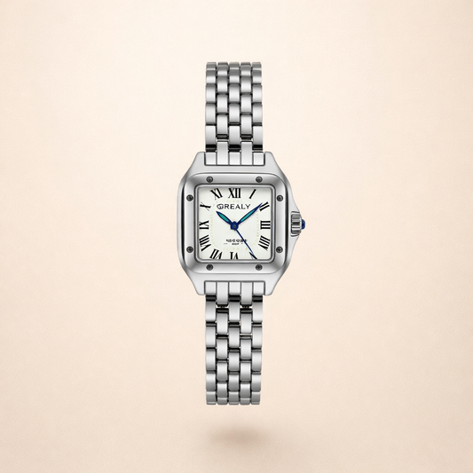Elegante dagelijkse witgouden horloge