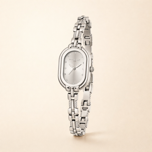 Elegante wit gouden casual horloge met subtiele details