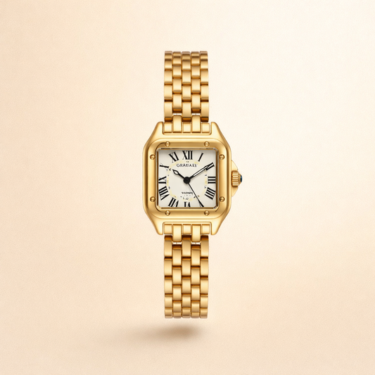 Minimalistische gouden horloge