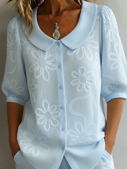 Lovas — Lichte bloemenblouse natuurlijke elegantie