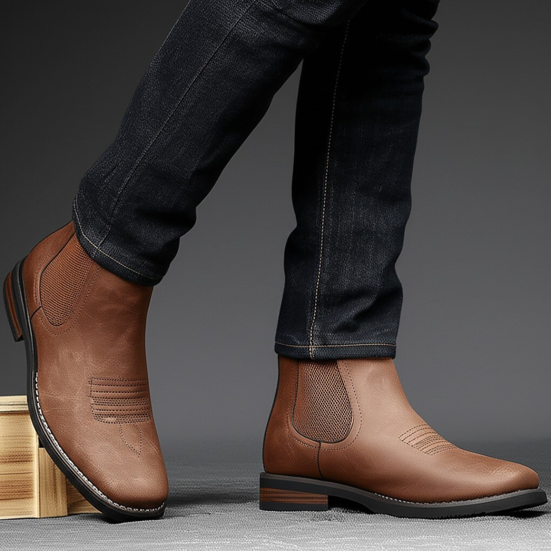 Liam™ – Leren Enkelboots