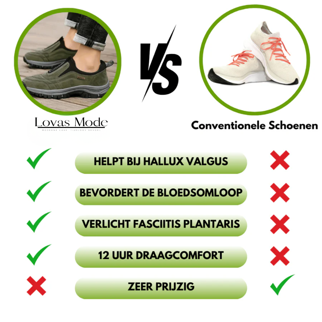 Wandelschoen voor pijnvrije voeten — speciaal voor mensen met brede voeten of voetklachten