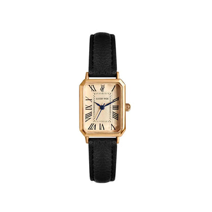 Elegante gouden horloge met een verfijnd steentje