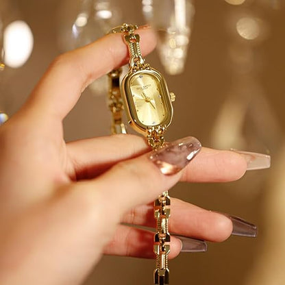 Elegante wit gouden casual horloge met subtiele details