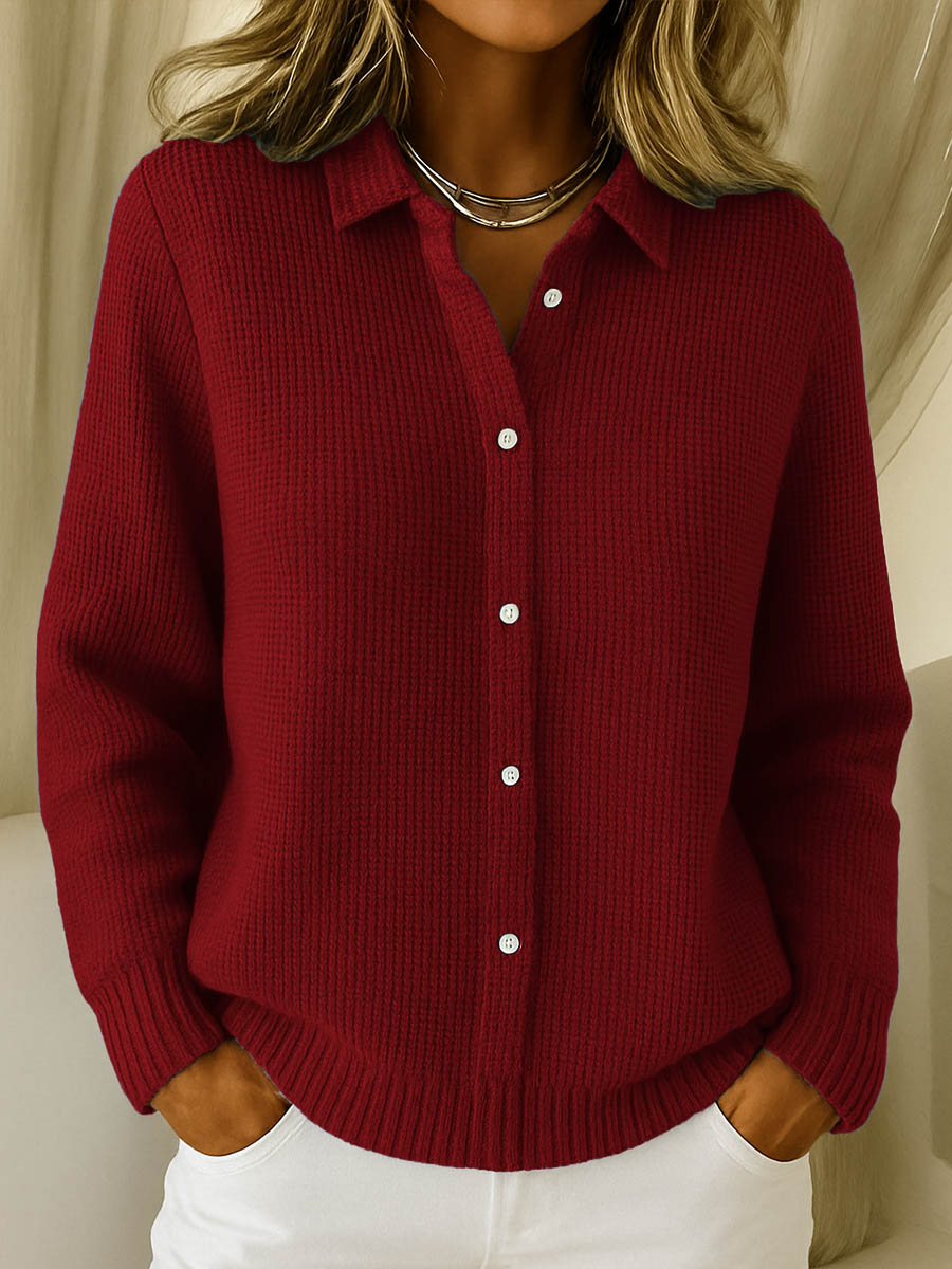 Elena | Klassieke Cardigan van Zachte Wol