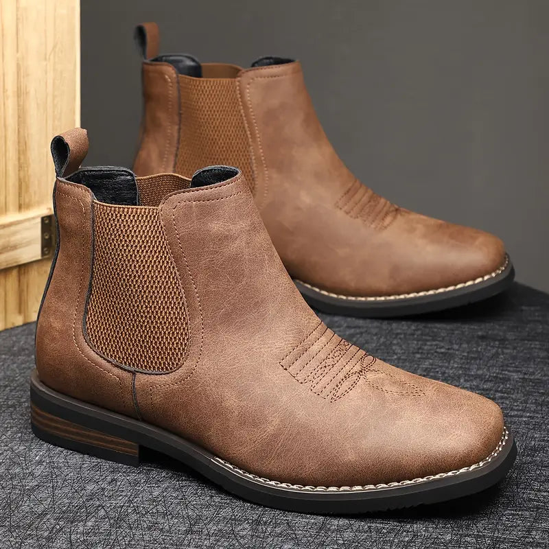 Liam™ – Leren Enkellaarzen