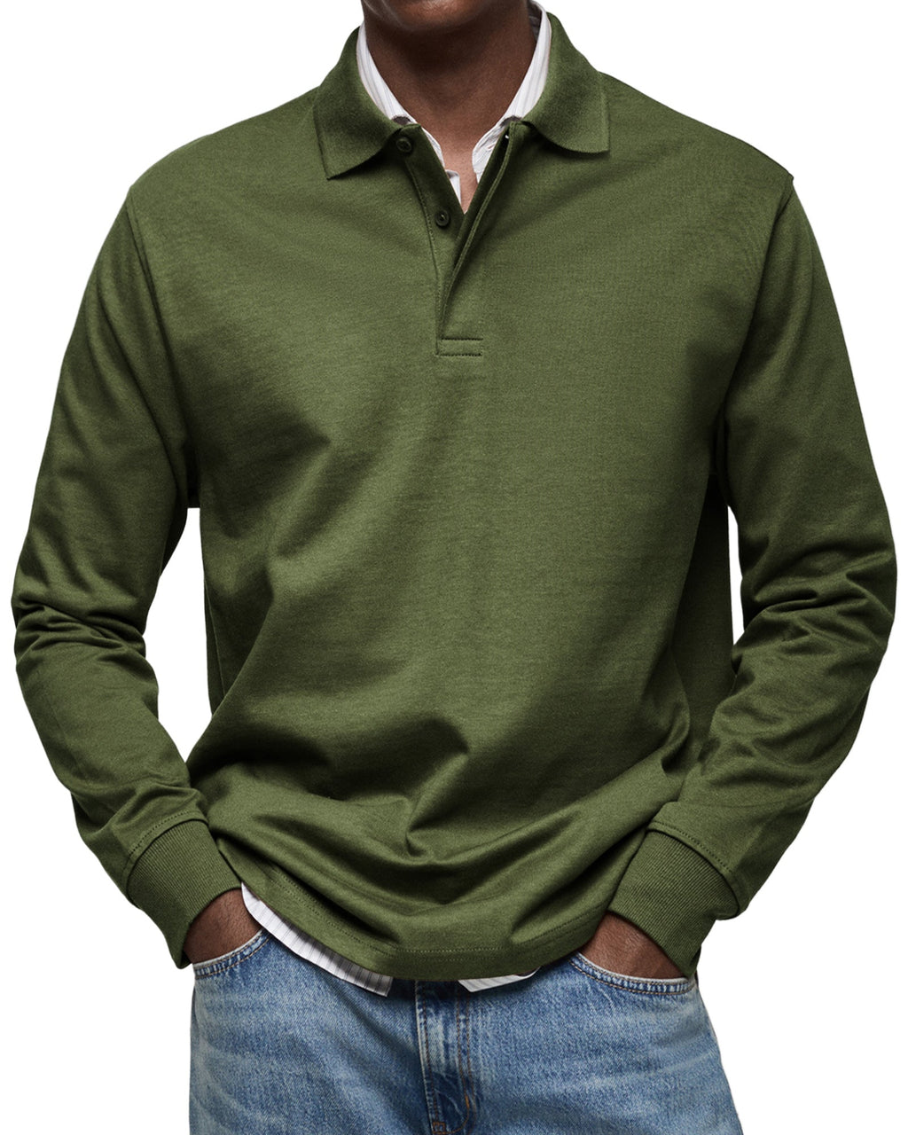 Max | Luxe poloshirt met lange mouwen