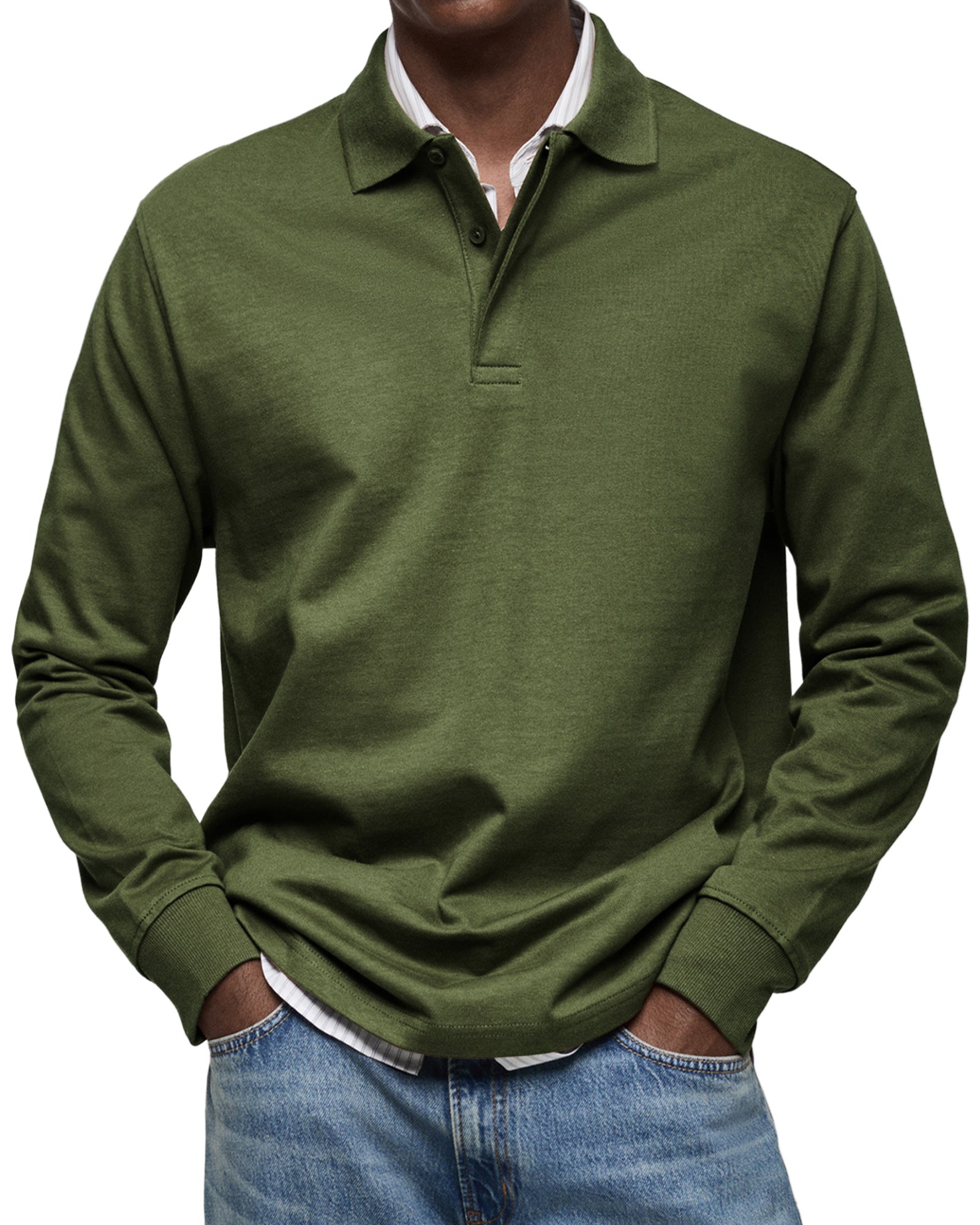 Max | Luxe poloshirt met lange mouwen