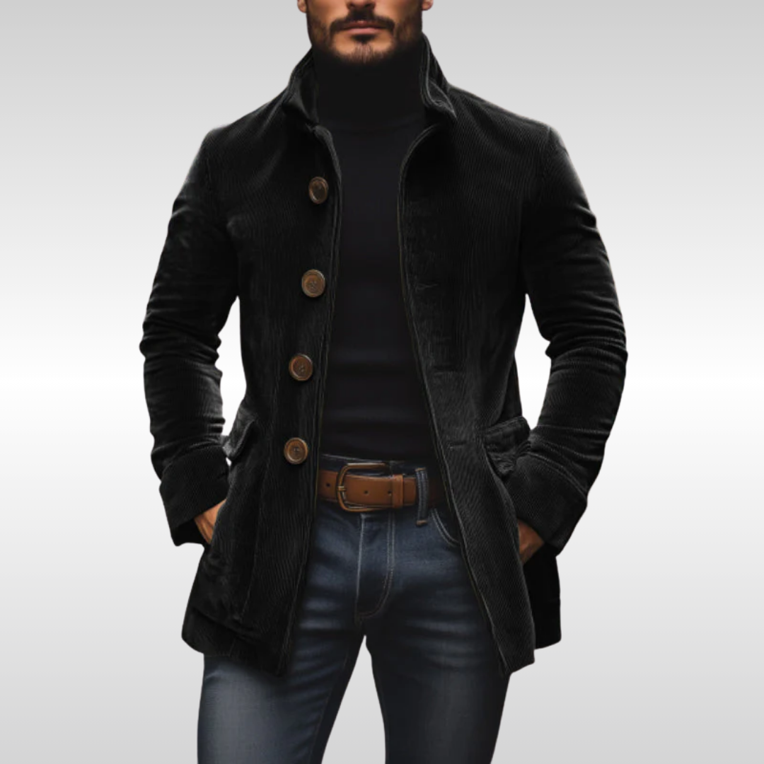 Davide - Ribfluwelen Jas