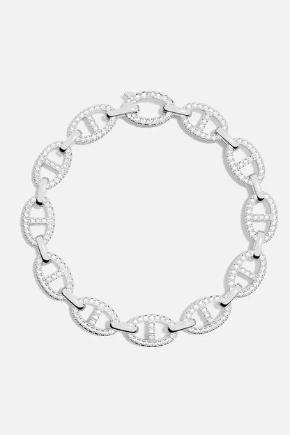 Zachte witgouden armband met delicate details
