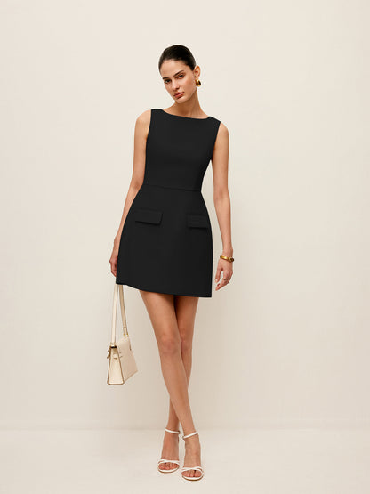 Mint Muse Getailleerde Mini Jurk