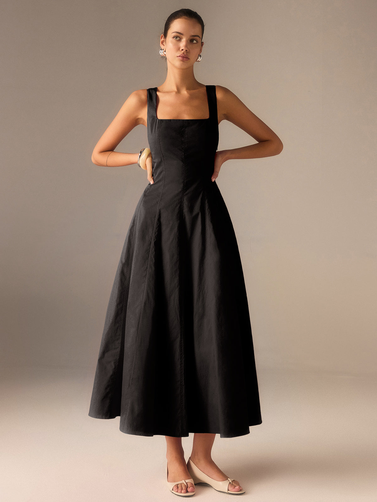 Crimson Grace Geprofileerde Midi Jurk