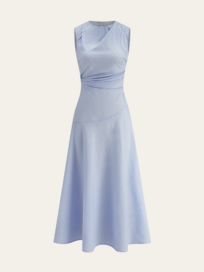 Milano Elegant Midi Jurk met Tailleplooien