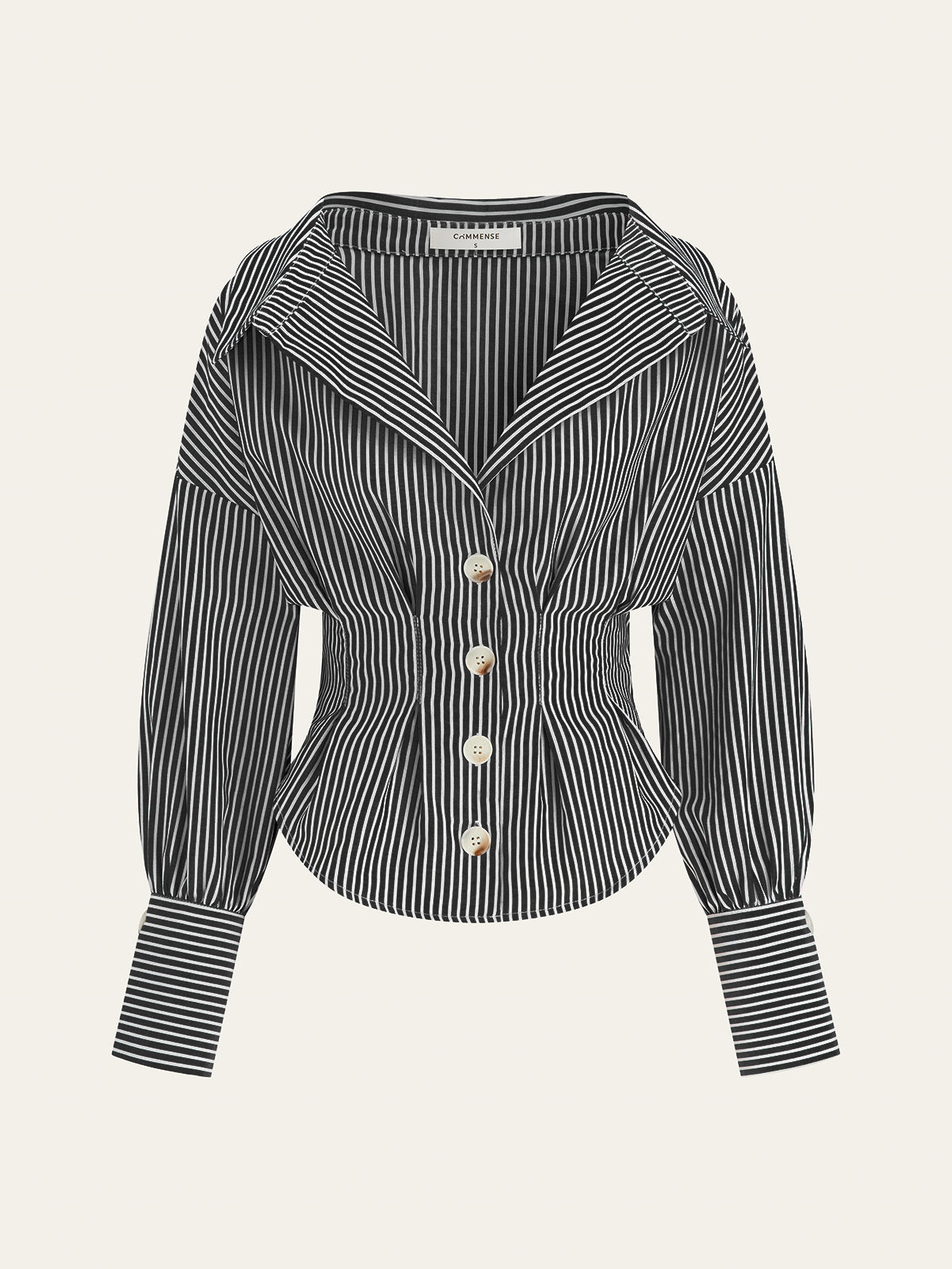 Gestreept Overhemd met Taille Accent