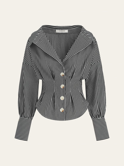 Gestreept Overhemd met Taille Accent