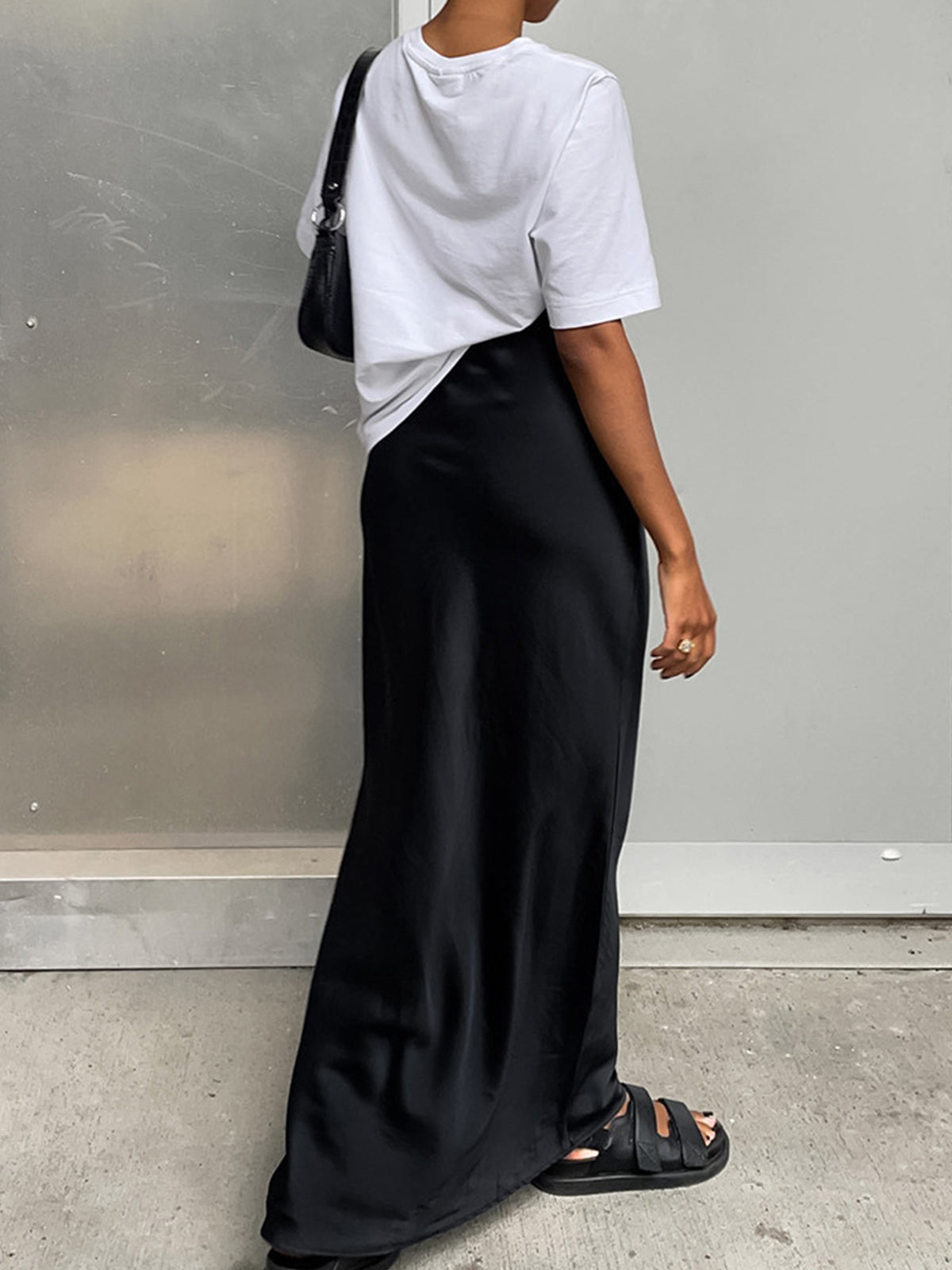 Satijnen Utility Maxi Rok