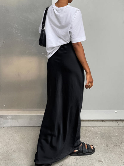 Satijnen Utility Maxi Rok