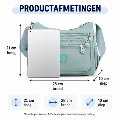 Van Veen| lichtgewicht nylon schoudertas