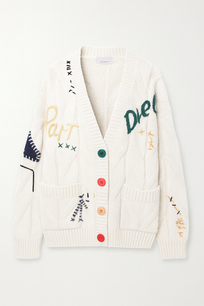 Laure Atelier – Color Patch Knit Cardigan