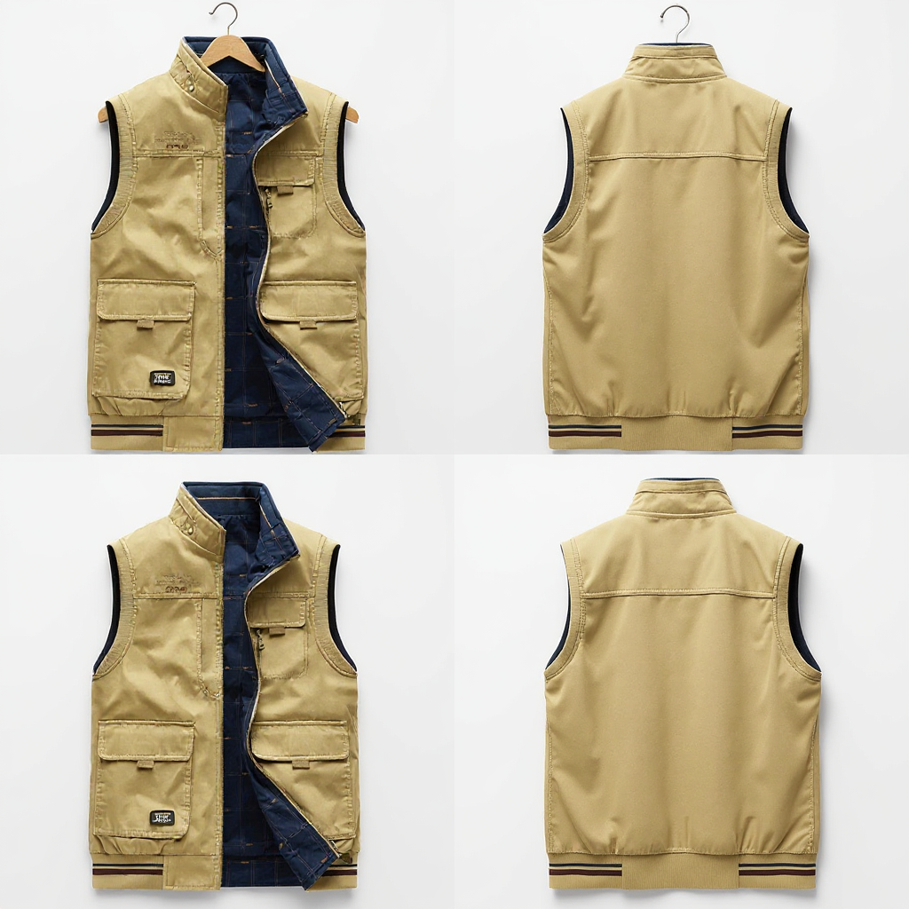 Crispin – Mouwloze Vest met Veel Zakjes