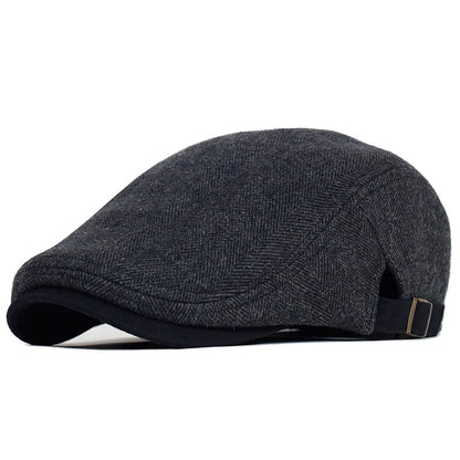 Lovas™ | Moderne Heren Pet met Herringbone Motief