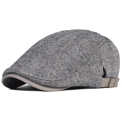 Lovas™ | Moderne Heren Pet met Herringbone Motief