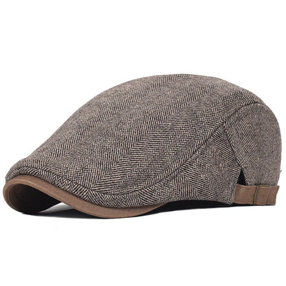 Lovas™ | Moderne Heren Pet met Herringbone Motief