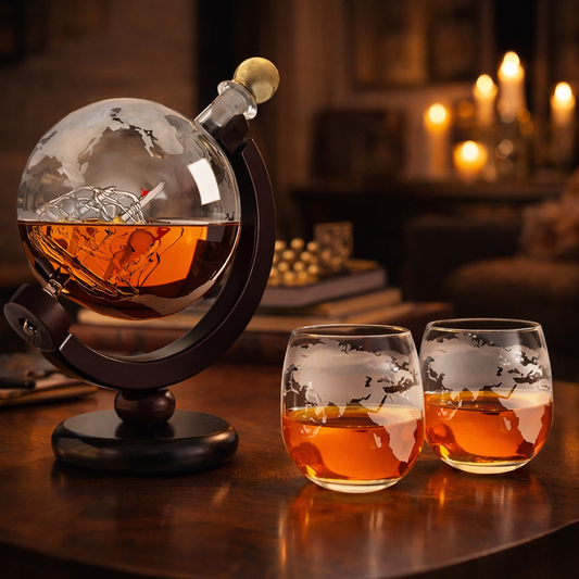 Whisky Karaf - Wereldkaart Editie