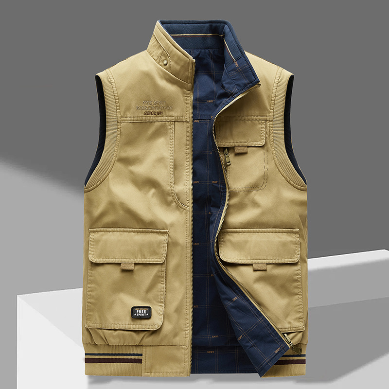 Crispin – Mouwloze Vest met Veel Zakjes