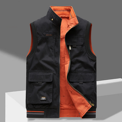 Crispin – Mouwloze Vest met Veel Zakjes