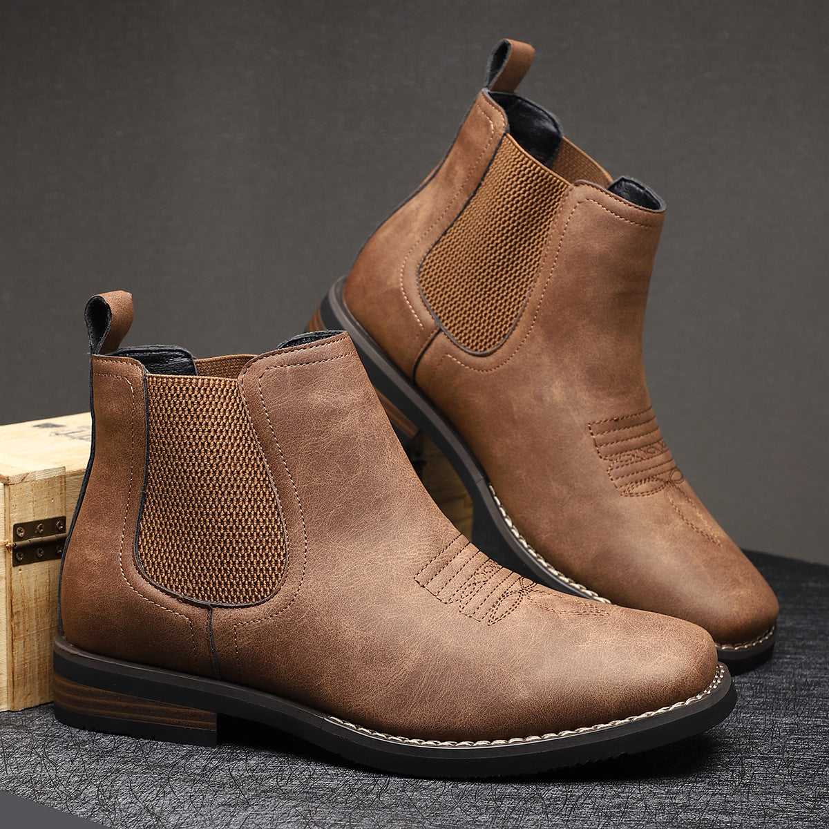 Liam™ – Leren Enkelboots