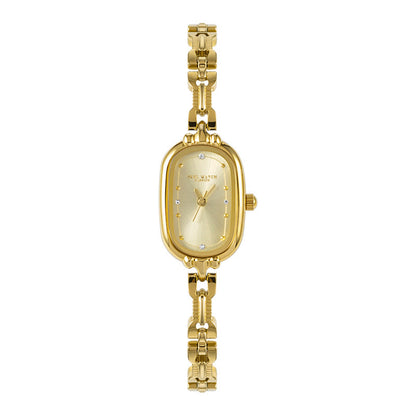 Elegante wit gouden casual horloge met subtiele details