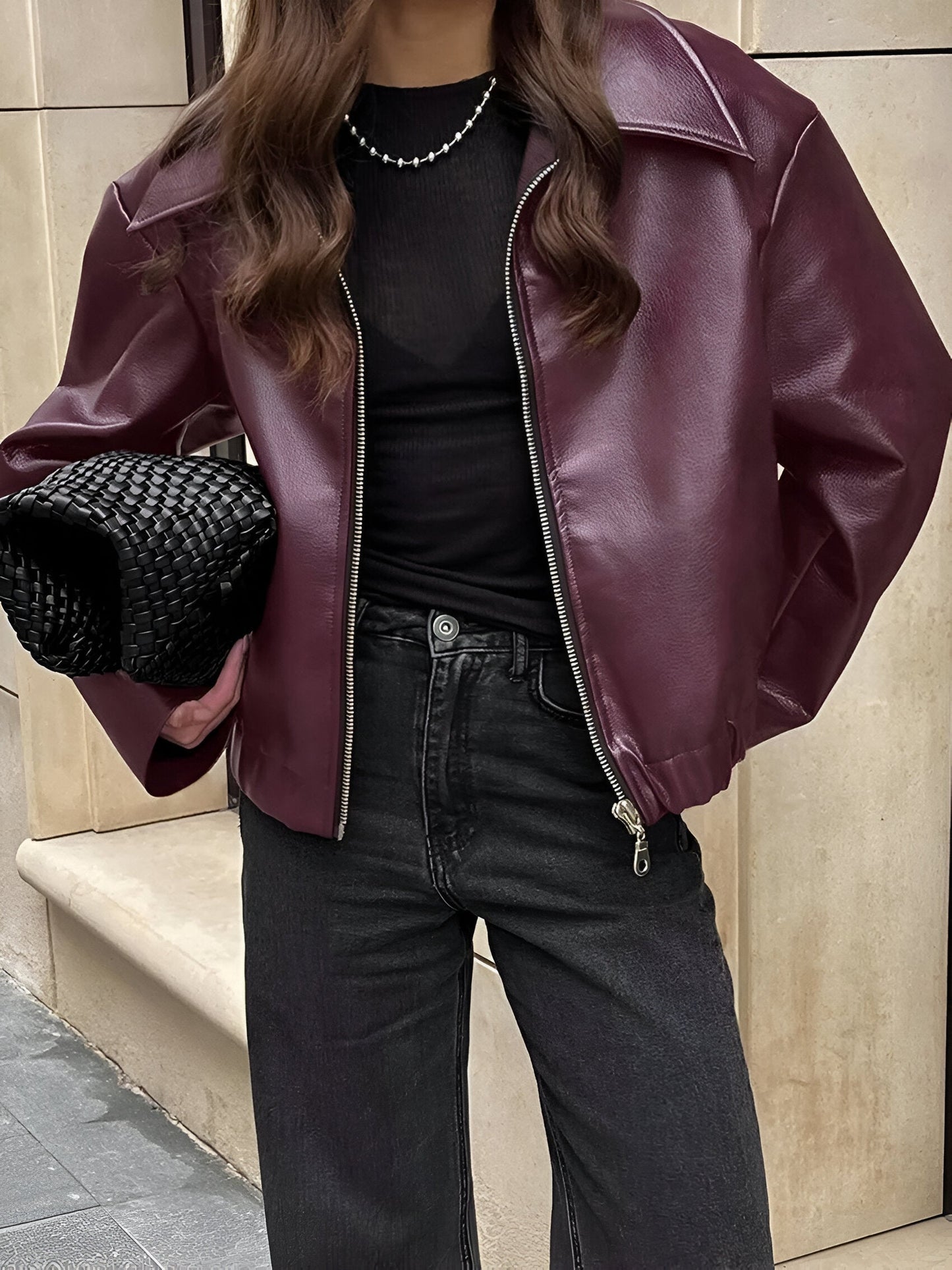 Julia - Leren bomberjas